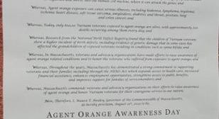 Massachusetts becomes 17th state to recognize Agent Orange Heart Medal, Aug. 10 as Agent Orange Awareness Day