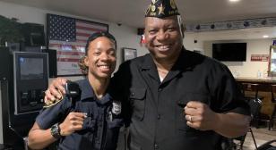 Fred Brock Post 828 sponsors SAPD Officer Ravven Brown