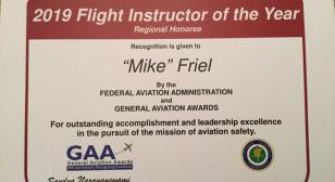 Legionnaire receives FAA Flight Instructor of the Year Award for Eastern Region