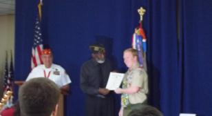 Eagle Scout Presented with American Legion's Good Citizen Award