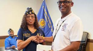 Fred Brock Post 828 support Highlands High School JROTC program