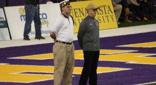 Veteran recognition at the Iowa High School Class 3A Football Semifinal Playoffs