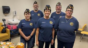 Post 67 (Rincon Inc.) coffee station: Serving veterans at VA medical clinic