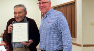 70-Year American Legion Membership Certificate awarded to Marcantel
