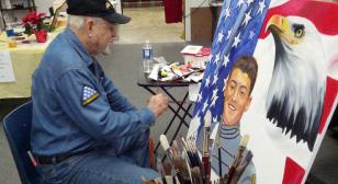 In Texas, one veteran dedicates life to painting fallen heroes