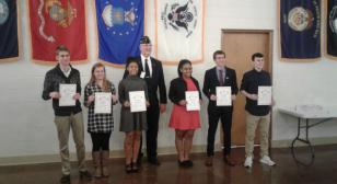 Legion Post 171 recognizes Americanism and Government winners from three Westerville high schools