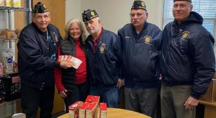 Raritan American Legion Post 23 brings Shoprite gift cards to Earl for our enlisted servicemen and women