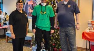 Socks and toiletries donations to the Southwestern Veterans' Center