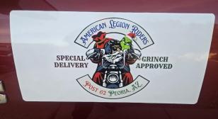 John J. Morris Post 62 Riders deliver Christmas gifts to adopted families, Day 1