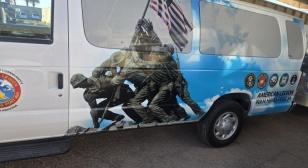 John J. Morris Post 62 Riders show support for a brother at Ira H. Hayes Post 84