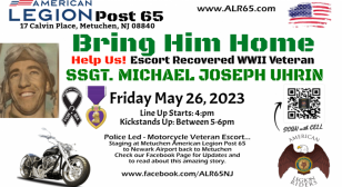 SSgt. Michael Joseph Uhrin's remains get honor escort back home 80 years later