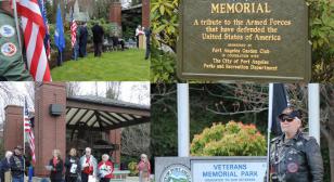 Blue Star Memorial Marker Dedicated at Veterans Memorial Park Port Angeles WASH