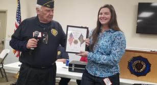 Buckeye Girls State delegate honored by Northeast Post 630