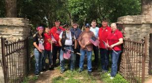 Flags in for Grimes County, Texas