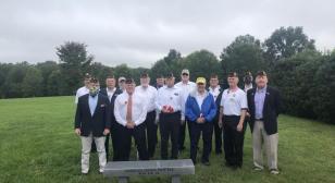 Post 354 memorial bench dedication