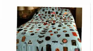 Military patchwork quilt by Frederick Black Jr.