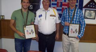  Boys Staters from Post 284 receive medals and certificates 
