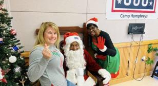 Santa Claus brings joy, Christmas spirit to Camp Humphreys community