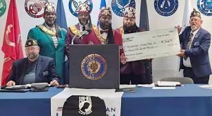 American Legion Post 164 receives support from local Prince Hall Shriners 