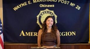 Scholarship recipient visits, thanks American Legion Post OK28