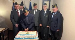 Lewis L. Millett American Legion Post 38 (South Korea) holds cake-cutting ceremony to celebrate 107th birthday of American Legion 