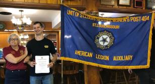 First non-veteran male joins Auxiliary Unit 404