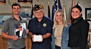 Namesake's family visits American Legion Post 110 in Virginia Beach, Va.