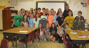 Local middle school increases writing skills through connecting with veterans