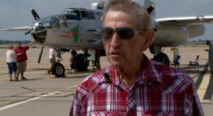 World War II veteran flies in same B-25 bomber decades later