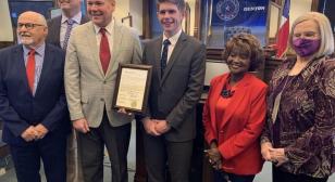 Denton County Commissioners recognize Wakeland senior Davies