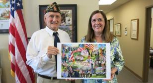 State Sen. Lisa Baker receives Post 672 painting