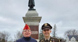 NEC member Michael Napsey attends Veterans Day ceremony at Fort McCoy, Wis.
