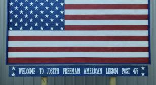 Joseph Freeman Post 476 installs new welcome sign