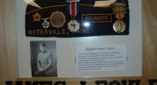 Maine Legion co-founder's cap on display