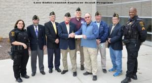 Local Law Enforcement Explorer Scout Troop Receives Donation