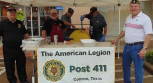 Conroe, Texas, Post 411 - free hot dog giveaway