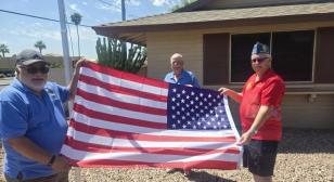 John J. Morris Post 62 SAL replaces tattered flags in community