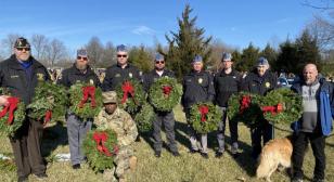 Squadron 105 participates in Wreaths Across America Day at BG William Doyle Cemetery