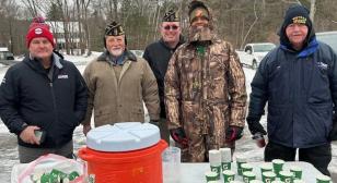 Boston Marathon prep event water stop